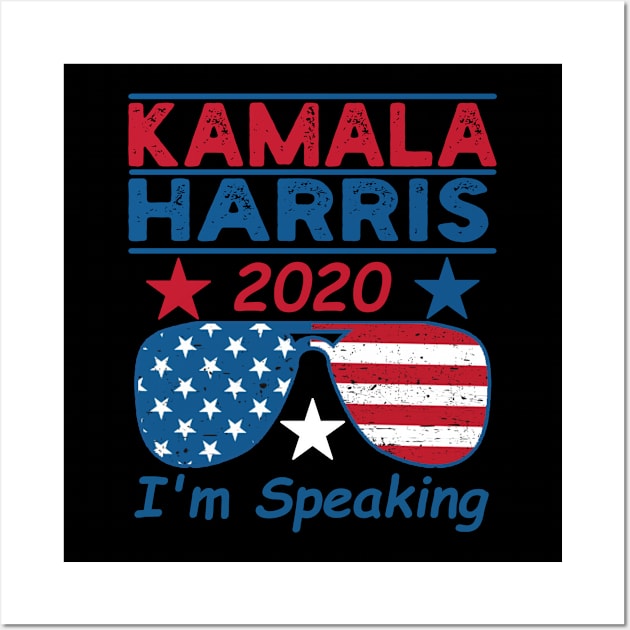 The Kamala Harris quote from the first Vice Presidential debate 2020, in a frame. 'Mr Vice President, I'm speaking. I'm speakin Wall Art by Hussein@Hussein